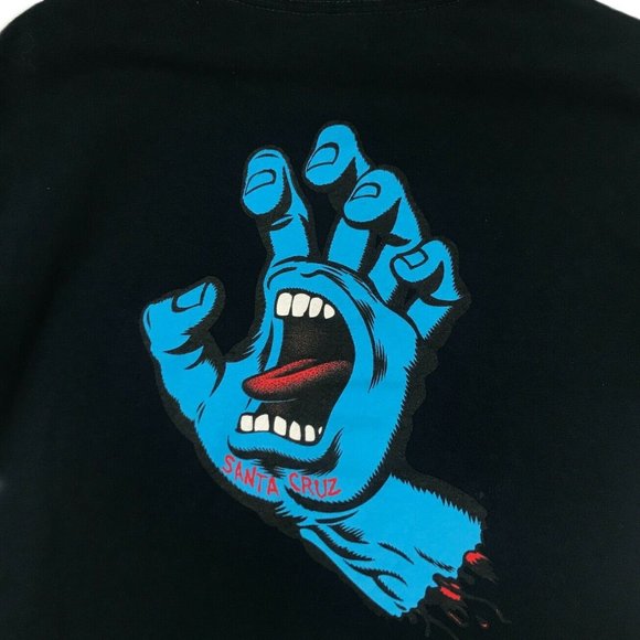 Santa Cruz Long Sleeve Crewneck Size Small Men Navy Cotton - Picture 5 of 8